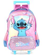 Mochila Rodinha E Costa Stitch Disney Grande Original Luxcel Filme Novo