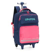 Mochila Rodinha E Costas Grande Up4you Azul Mc46692up Luxcel