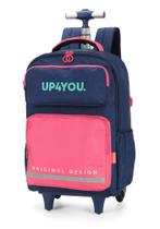 Mochila Rodinha E Costas Grande Up4you Azul Mc46692up Luxcel