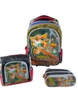 Mochila rodinha escolar herois 3d + kit lancheira e estojo Mochila rodinha escolar herois 3d + kit lancheira e estojo