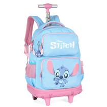 Mochila Rodinha Feminina Azul Estampa Bebê Stitch Menina Mochila Rodinha Feminina Azul Estampa Bebê Stitch Menina