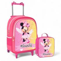 Mochila Rodinha Feminina Escolar Infantil + Lancheira Termica