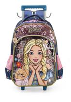 Mochila Rodinha G Alça Barbie Veterinária Pet Mattel IC39136