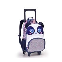 Mochila Rodinha Gatinha Panda Escolar Meninas Infantil