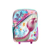 Mochila rodinha inf. sereia grande 43cm sr-2468
