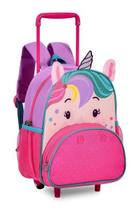 Mochila Rodinha Infantil 33cm Pets Unicornio Clio CP24511B