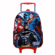 Mochila Rodinha Infantil Escolar Menino Liga Da Justiça Batman Superman Flash Xeryus 11850