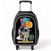 Mochila Rodinha Infantil Masculina Grande Menino- Astronauta - Pikuka