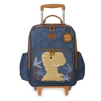Mochila Rodinha Kids Dinossauro azul Masterbag