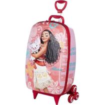 Mochila Rodinha Tripla Princesa Moana 3d Maxtoy