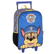 Mochila Rodinhas 16" Patrulha Canina Chase Azul Luxcel