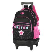 Mochila Rodinhas 18" UP4YOU Removível Preto - Luxcel