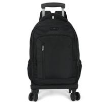 Mochila Rodinhas 360º Notebook 18" Executiva Viagem Zíper Impermeável - First Class - Polo King