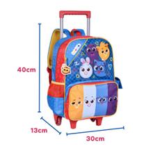 Mochila Rodinhas Bolofofos Infantil Escolar Creche Menino Menina Mochila Rodinhas Bolofofos Infantil Escolar Creche Menino Menina