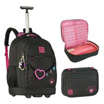 Mochila Rodinhas c/ Estojo Oficial Rebecca Bonbon 2 Peças- 2026 Mochila Rodinhas c/ Estojo Oficial Rebecca Bonbon 2 Peças- 2026