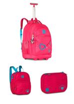 Mochila Rodinhas c/ Lancheira e Estojo Oficial Rebecca Bonbon 3 Peças - 2026