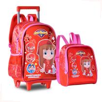 Mochila Rodinhas C/ Lancheira Os Aventureiros Luccas Neto Gi