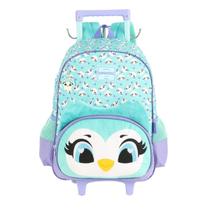 Mochila Rodinhas Coruja Alça UP4You Escolar Infantil Verde Menina Luxcel Mochila Rodinhas Coruja Alça UP4You Escolar Infantil Verde Menina Luxcel