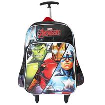 Mochila Rodinhas Escolar Avengers Luxcel Vingadores Marvel