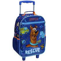 Mochila Rodinhas Escolar Azul Scooby-Doo Infantil Dermiwil