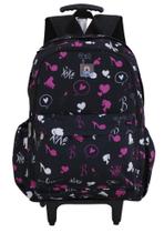 Mochila Rodinhas Escolar Bolsa Espaçosa SVG Meninas Boenca Grande