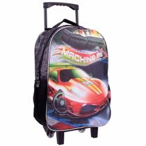 Mochila Rodinhas Escolar Infantil Machine Carros