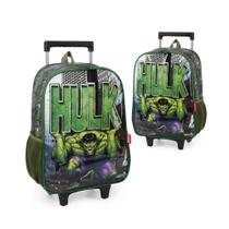 Mochila Rodinhas Escolar Marvel Incrível Hulk Luxcel