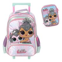 Mochila Rodinhas + Estojo Box Original Lol Surprise Pet