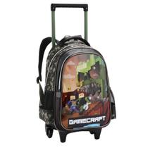 Mochila Rodinhas Gamecraft Minecraft Escolar Infantil Menino Denlex Mochila Rodinhas Gamecraft Minecraft Escolar Infantil Menino Denlex