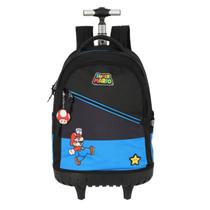 Mochila rodinhas grande menino bolsa reforçada super mario Mochila rodinhas grande menino bolsa reforçada super mario