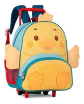 Mochila Rodinhas Infantil Escolar Masculina - Patinho - Clio