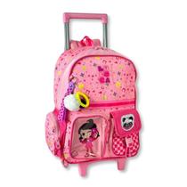 Mochila Rodinhas Infantil Luluca Bolsa Feminina Escolar