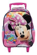 Mochila Rodinhas Infantil Menina Minnie Brilho Original