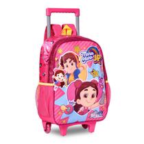 Mochila Rodinhas Infantil Meninas Escolar Maria Clara e JP