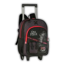 Mochila Rodinhas Infantil One Piece Luffy Escolar Meninos