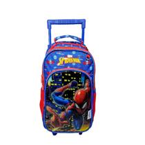 Mochila rodinhas infantil spider man peq 34cm sp-2409