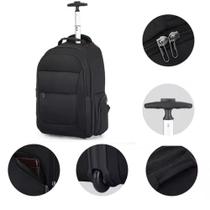 Mochila rodinhas notebook escolar masculina alca costas reforcada mala bordo executiva viagem Mochila rodinhas notebook escolar masculina alca costas reforcada mala bordo executiva viagem