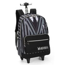 Mochila Rodinhas Oficial WANDINHA ADDAMS Luxcel MC47264 Preto