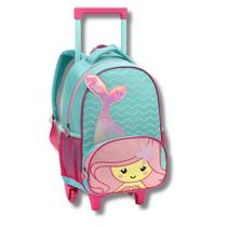 Mochila Rodinhas Seanite Bichos Escolar Infantil Rosa Sereia Mochila Rodinhas Seanite Bichos Escolar Infantil Rosa Sereia