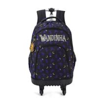 Mochila Rodinhas Wandinha Luas Roxo Luxcel