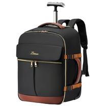 Mochila rolante LOUEO Travel 35L com rodas para mulheres de 17 polegadas