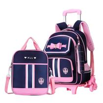 Mochila rolante MITOWERMI para meninas Trolley School