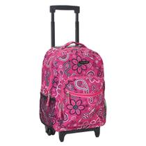 Mochila rolante Rockland Bandana de 17 polegadas com alça dupla