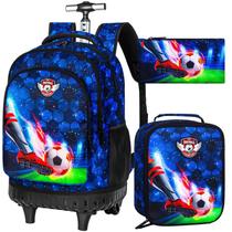 Mochila rolante WZLVO Dinosaur para meninos com lancheira de 21 polegadas