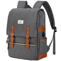 Mochila Ronyes Vintage Laptop 15,6" com porta USB - cinza