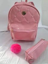 Mochila Rosa de Verniz Mochila Rosa de Verniz