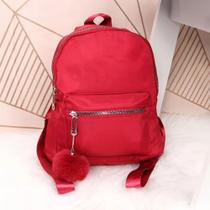 mochila rosa pink com 2 bolsos super estilosa com acessórios no flash