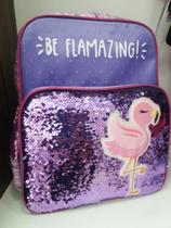 Mochila roxa flamingos Mochila roxa flamingos