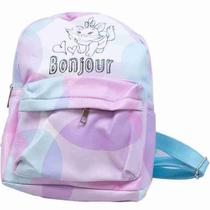 Mochila Roxa Marie 33x13x21cm - Disney