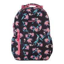 Mochila Roxy Bloom Preto com Rosa
